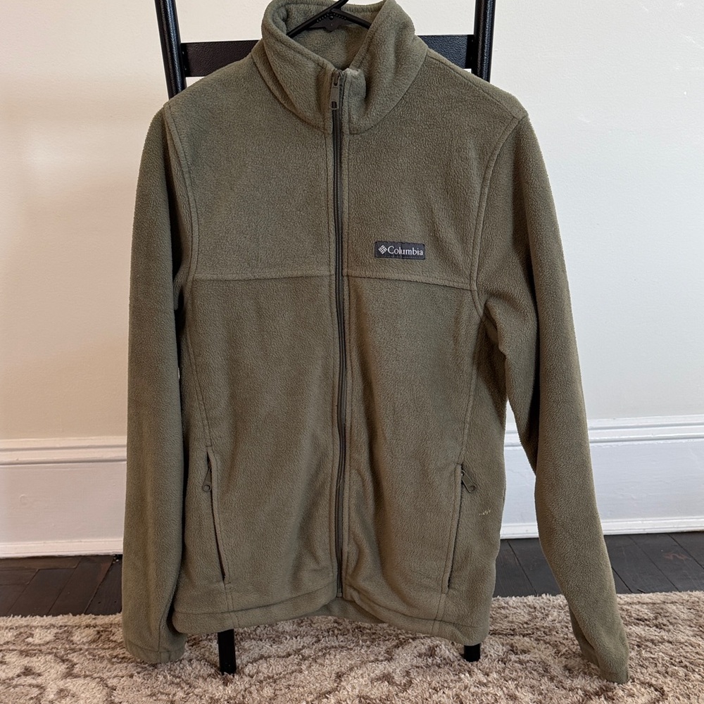 Columbia Sage Green Full-Zip Fleece Jacket